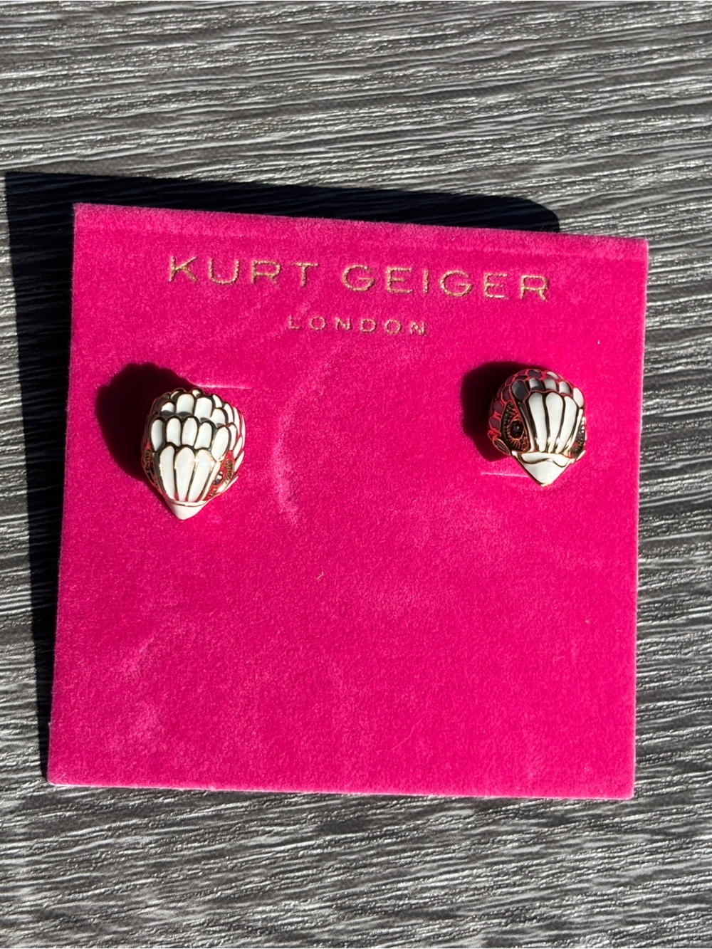 Kurt Geiger Enamel Eagle Stud Earrings